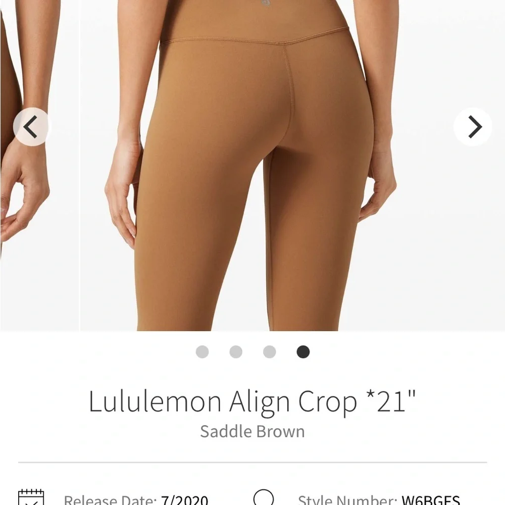 Lululemon Athletica Saddle Brown Align Crop Leggings
